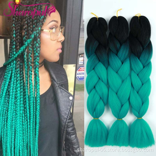 Wholesale Price Synthetic Hair Super Jumbo Braiding Cheap Ombre 24inch Braiding Crochet Hair Extension